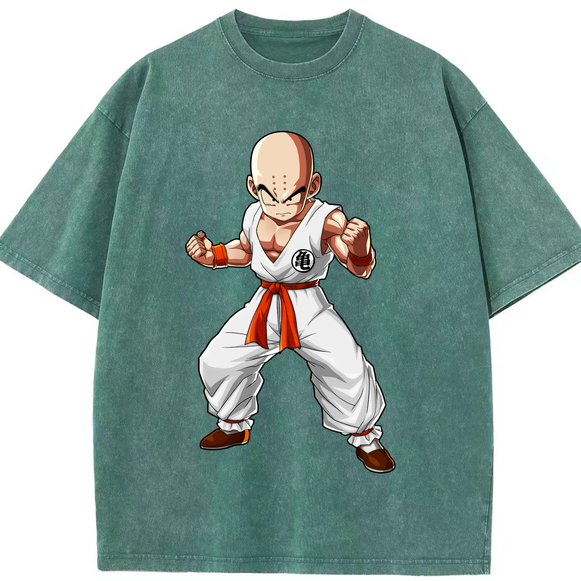 （画像用） ドラゴンボール クリリン DRAGON BALL krillin 綿100% ヴィンテージ風 半袖Tシャツ（フロントプリント）
